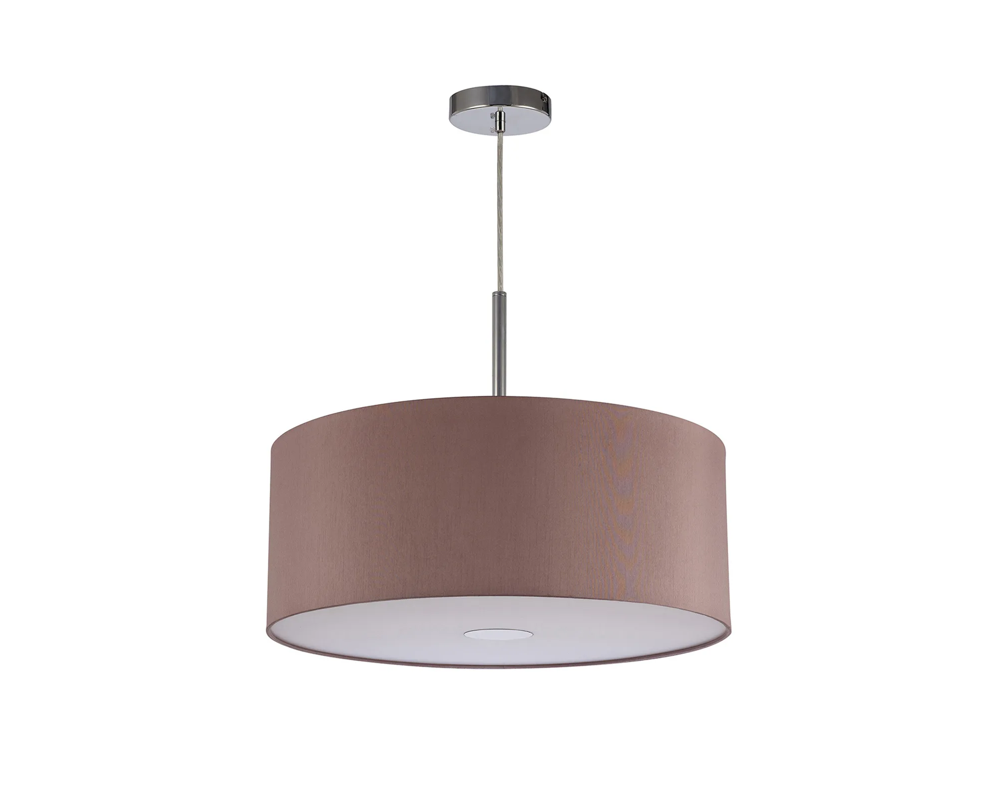 Baymont 50cm Pendant 1 Light Polished Chrome, Taupe/Halo Gold, Frosted Diffuser DK0145  Deco Baymont CH TA
